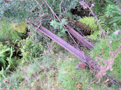 
Rails covering a drain, Trostre Pit, Blaina, August 2010